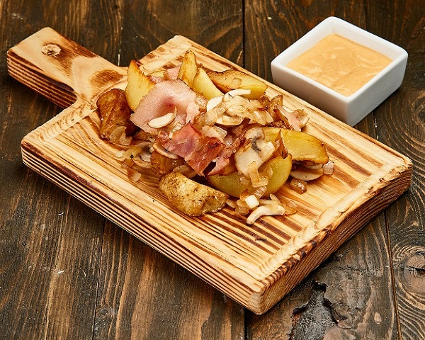 2Х Запечена картопля з грибами та беконом